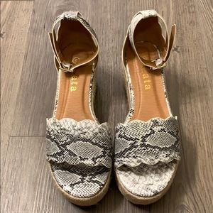 Snake Skin Wedges